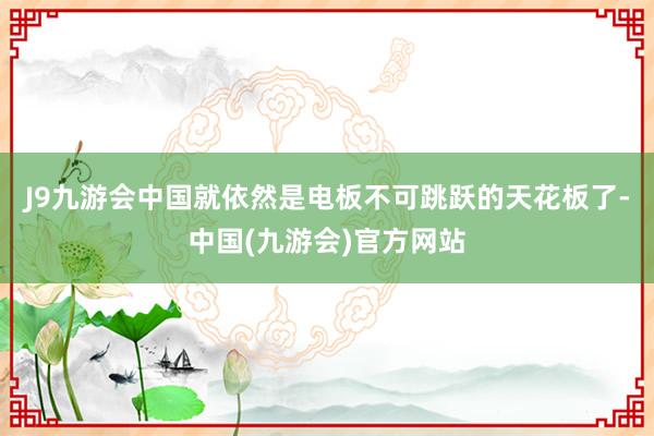 J9九游会中国就依然是电板不可跳跃的天花板了-中国(九游会)官方网站