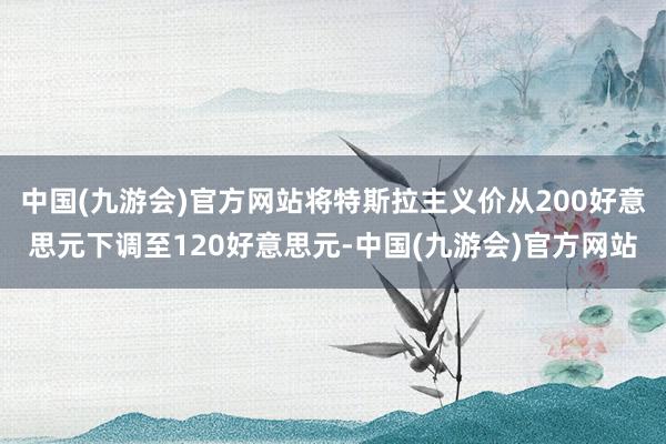 中国(九游会)官方网站将特斯拉主义价从200好意思元下调至120好意思元-中国(九游会)官方网站